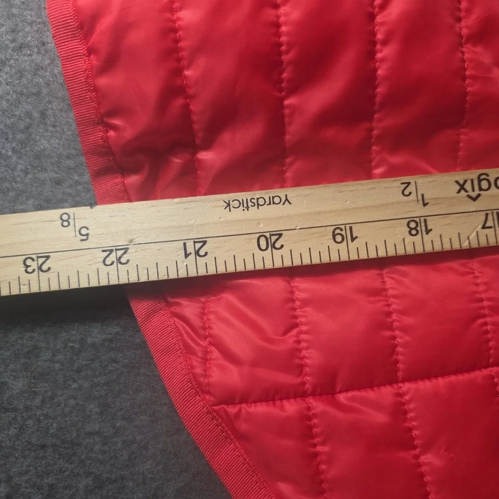 Red Michael Kors Puffer Vest Full Zip Button Pockets Youth Medium B1